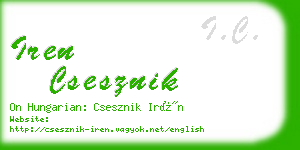 iren csesznik business card